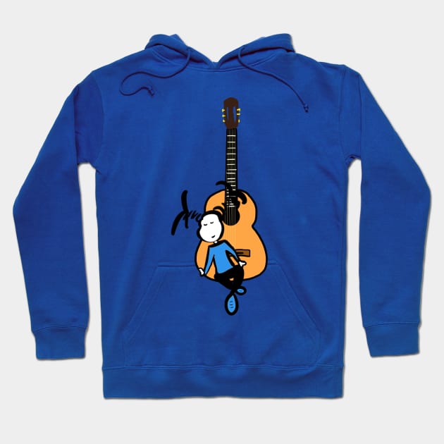 Guitar girl Hoodie by Guastevi